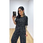 Conjunto Juliana Estampado Preto