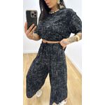 Conjunto Juliana Estampado Preto