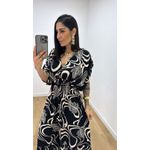 Vestido Tássia Estampado Preto 2