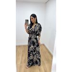 Vestido Tássia Estampado Preto 2