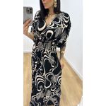 Vestido Tássia Estampado Preto 2