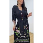 Vestido Talita Estampado 2 Preto