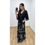 Vestido Talita Estampado 2 Preto