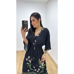 Vestido Talita Estampado 2 Preto