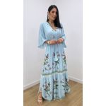 Vestido Talita Estampado 2 Azul Bebê