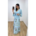 Vestido Talita Estampado 2 Azul Bebê