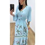 Vestido Talita Estampado 2 Azul Bebê