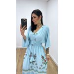 Vestido Talita Estampado 2 Azul Bebê