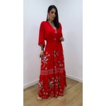 Vestido Talita Estampado 2 Vermelho