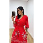 Vestido Talita Estampado 2 Vermelho