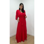 Vestido Talita Liso Vermelho
