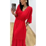 Vestido Talita Liso Vermelho