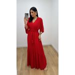 Vestido Talita Liso Vermelho