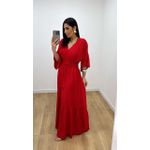 Vestido Talita Liso Vermelho