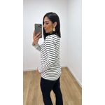 Blusa Flóra Listrada Branca