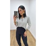Blusa Flóra Listrada Branca