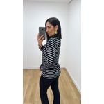 Blusa Flóra Listrada Preta