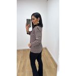 Blusa Flóra Listrada Marrom