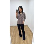 Blusa Flóra Listrada Marrom