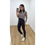 Blusa Flóra Listrada Marrom