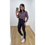 Blusa Flóra Listrada Açaí
