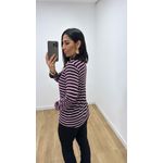 Blusa Flóra Listrada Açaí