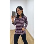Blusa Flóra Listrada Açaí