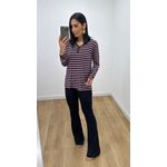 Blusa Flóra Listrada Açaí