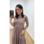 Vestido Zaira Caqui