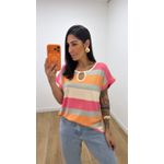 Tshirt Maíra Listra Coral