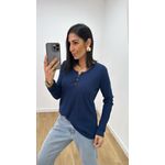 Blusa Selma Canelada Azul