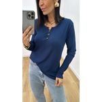 Blusa Selma Canelada Azul