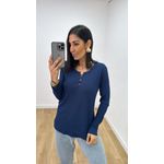 Blusa Selma Canelada Azul