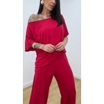 Conjunto Jaque Vermelho