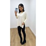 Blusa Fenda Creme