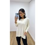 Blusa Fenda Creme