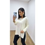 Blusa Fenda Creme