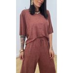 Conjunto Juliana Estampado Marrom