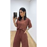 Conjunto Juliana Estampado Marrom