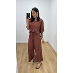 Conjunto Juliana Estampado Marrom