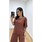 Conjunto Juliana Estampado Marrom