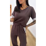 Conjunto Calça Kaly Marrom