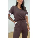 Conjunto Calça Kaly Marrom