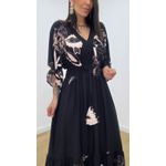 Vestido Talita Estampado 4 Preto