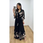 Vestido Talita Estampado 4 Preto