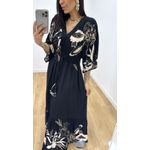 Vestido Talita Estampado 4 Preto