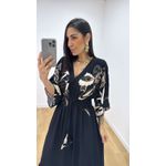 Vestido Talita Estampado 4 Preto