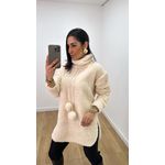 Blusa Teddy Gola Nude