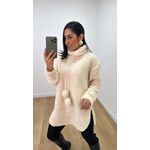 Blusa Teddy Gola Nude