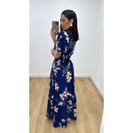 Vestido Tássia Estampado 2 Azul Marinho